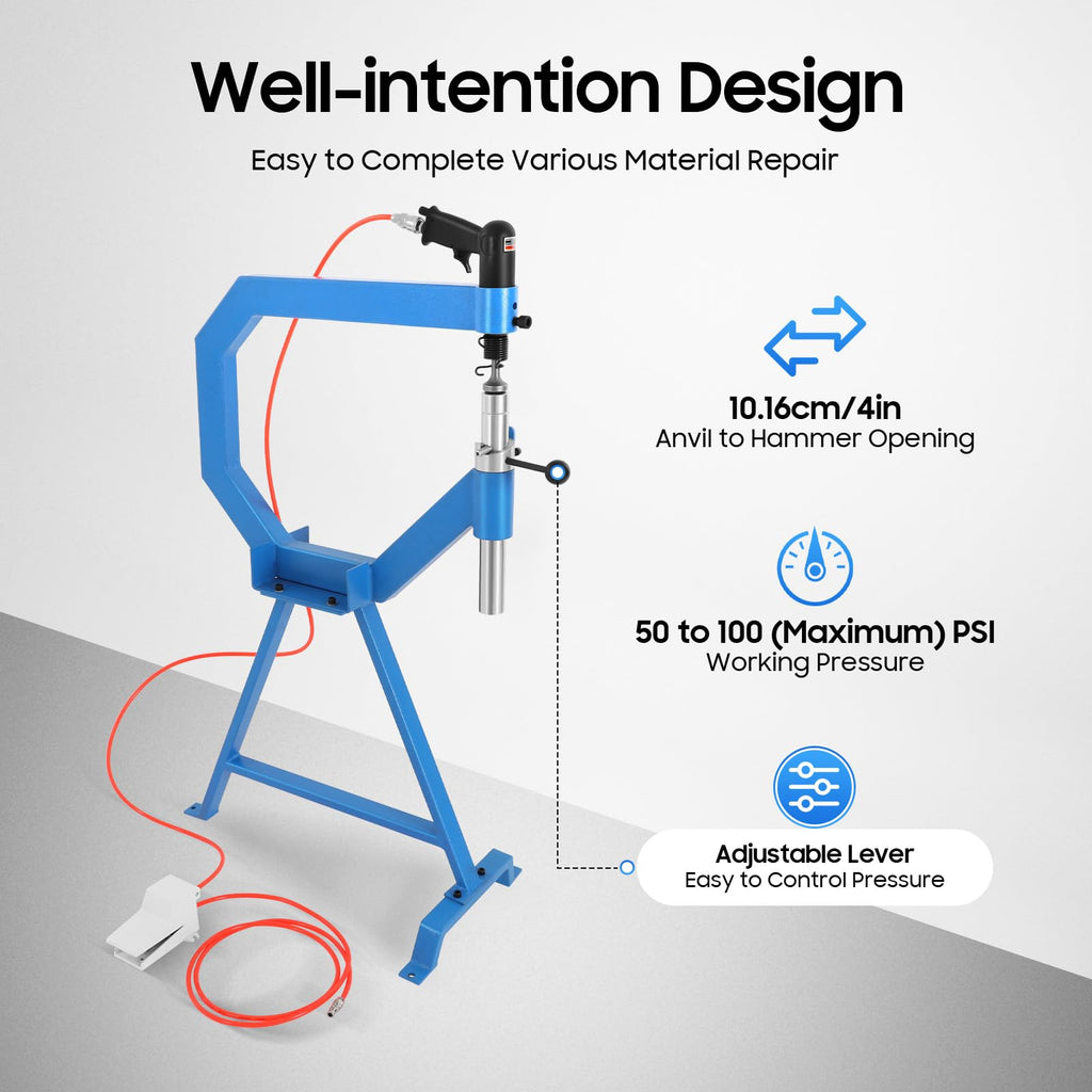 Pneumatic Planishing Hammer with Steel Frame Stand G182
