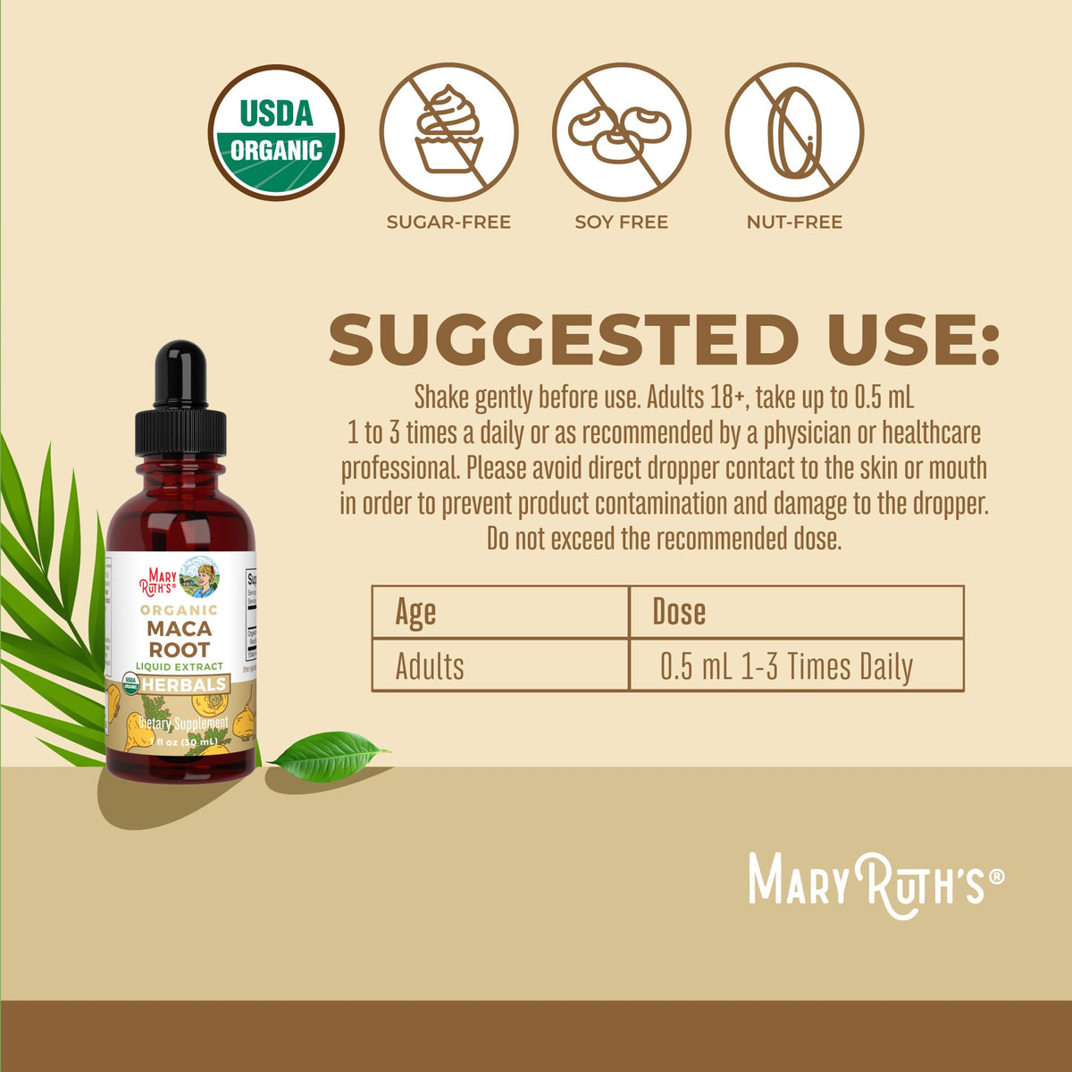 USDA Organic Maca Root Liquid Drops T283