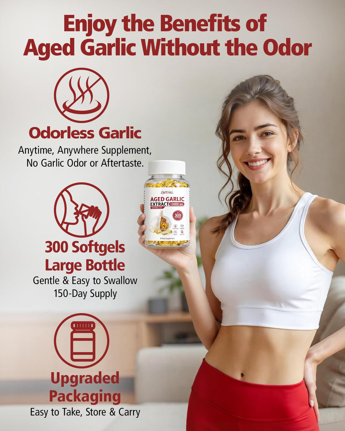 Aged Garlic Extract 10,000 mg 300 Softgels Q4951
