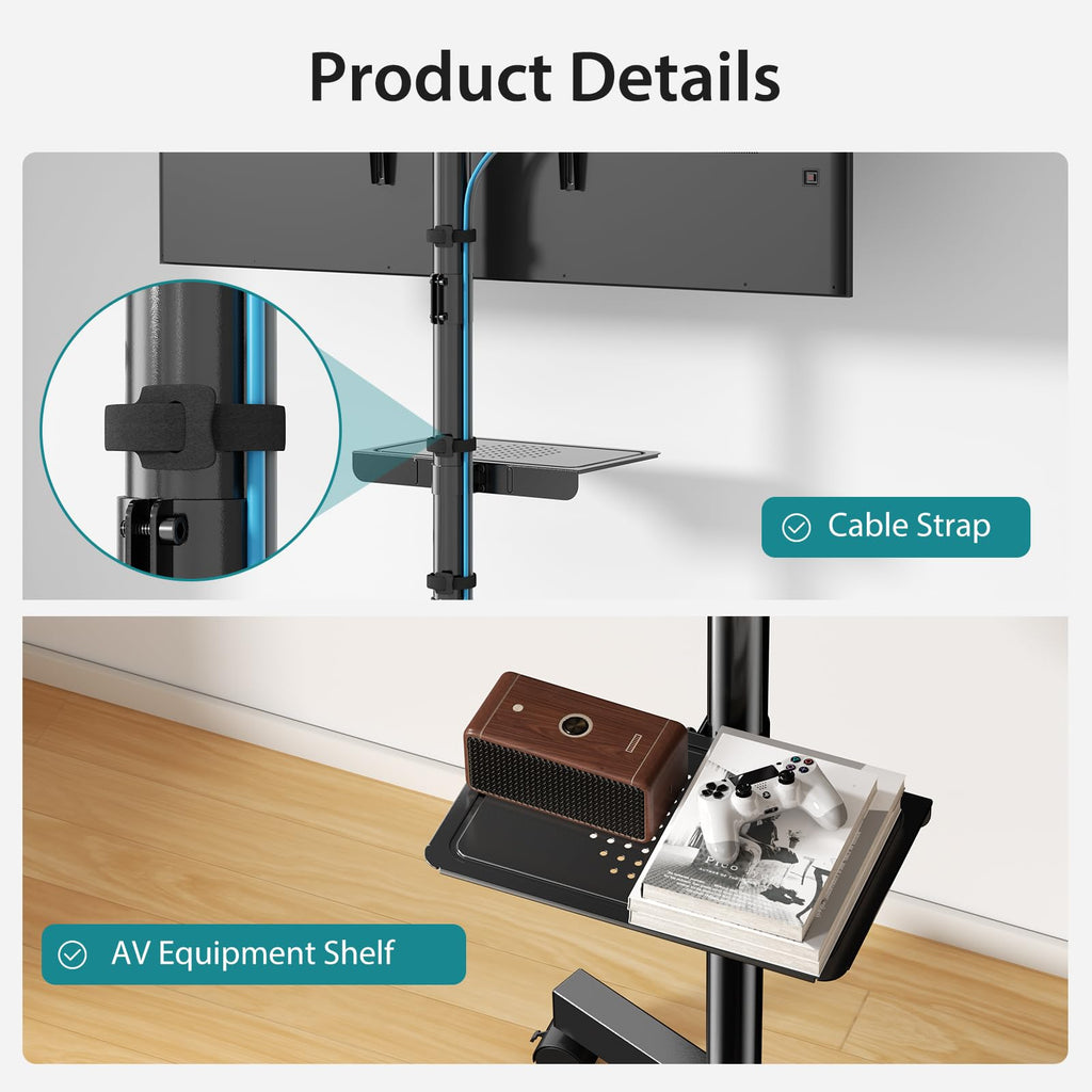 Rolling TV Stand with Wheels for 23-60 Inch Screen B943466