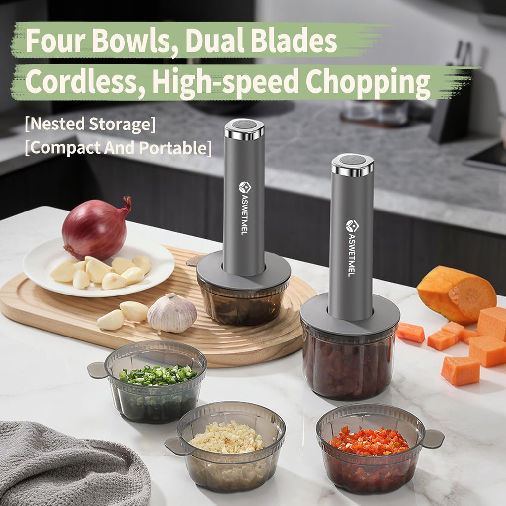 Grey 4-Cup Electric Mini Food Processor R893635
