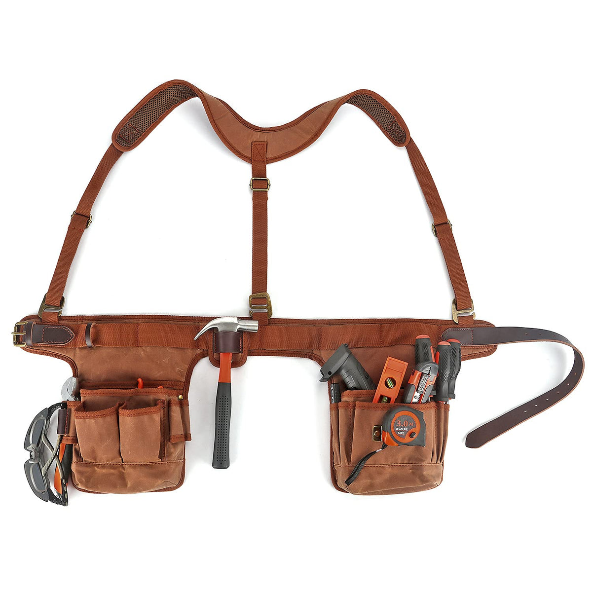 Tool Belt Bag with Suspenders 5+ Pockets Z792469