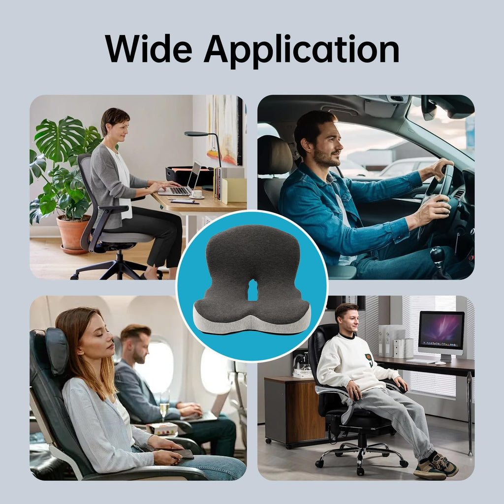 L-Shaped Memory Foam Seat Cushion with Back Support N42126