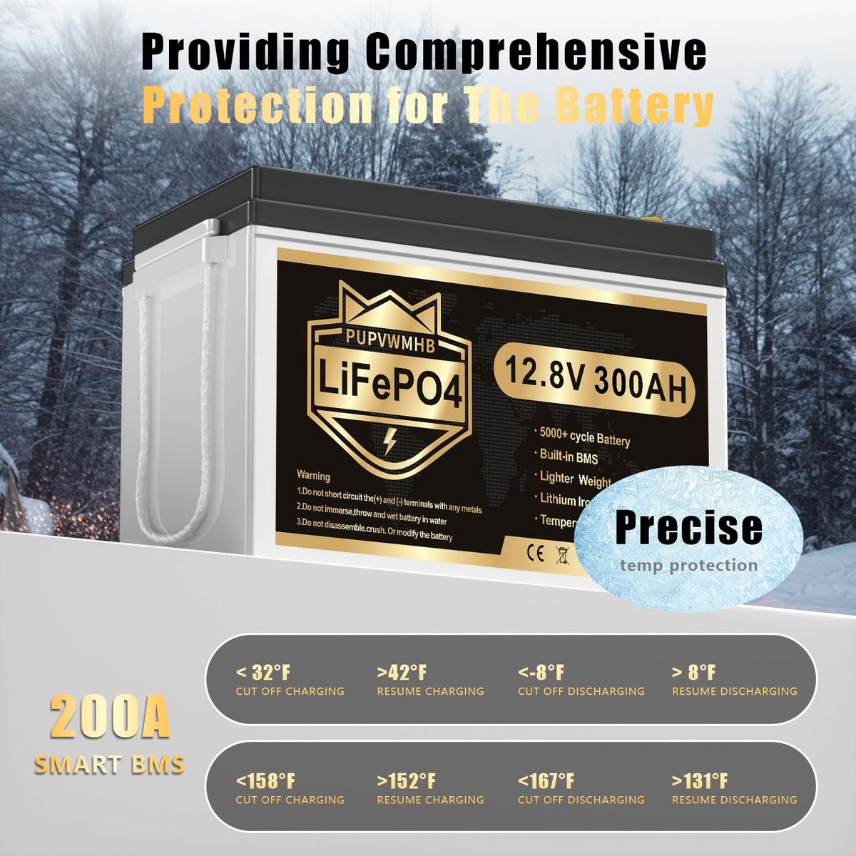 12V 300Ah Lithium LiFePO4 Battery I58222