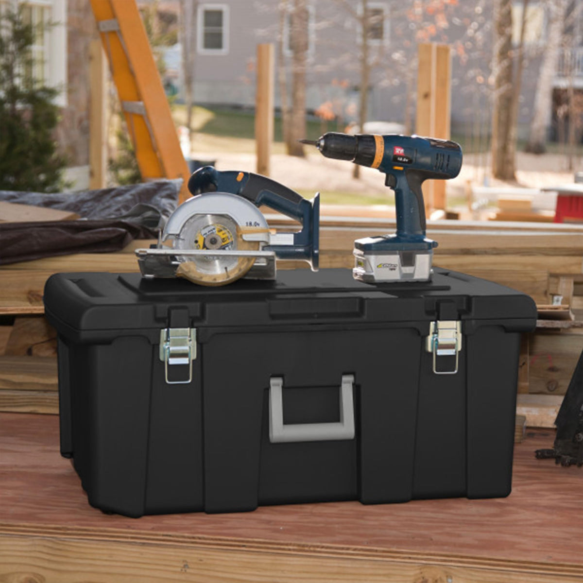 Wheeled Utility Storage Container with Lids, 6-Pack Y872254