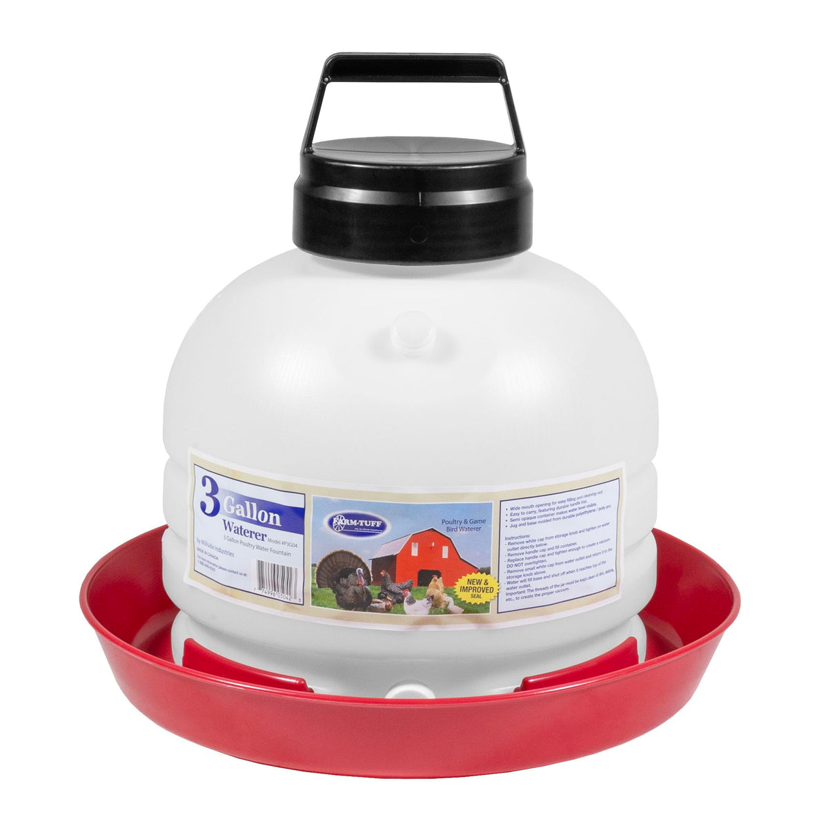 3 Gallon BPA-Free Plastic Hanging Chicken Waterer O5280