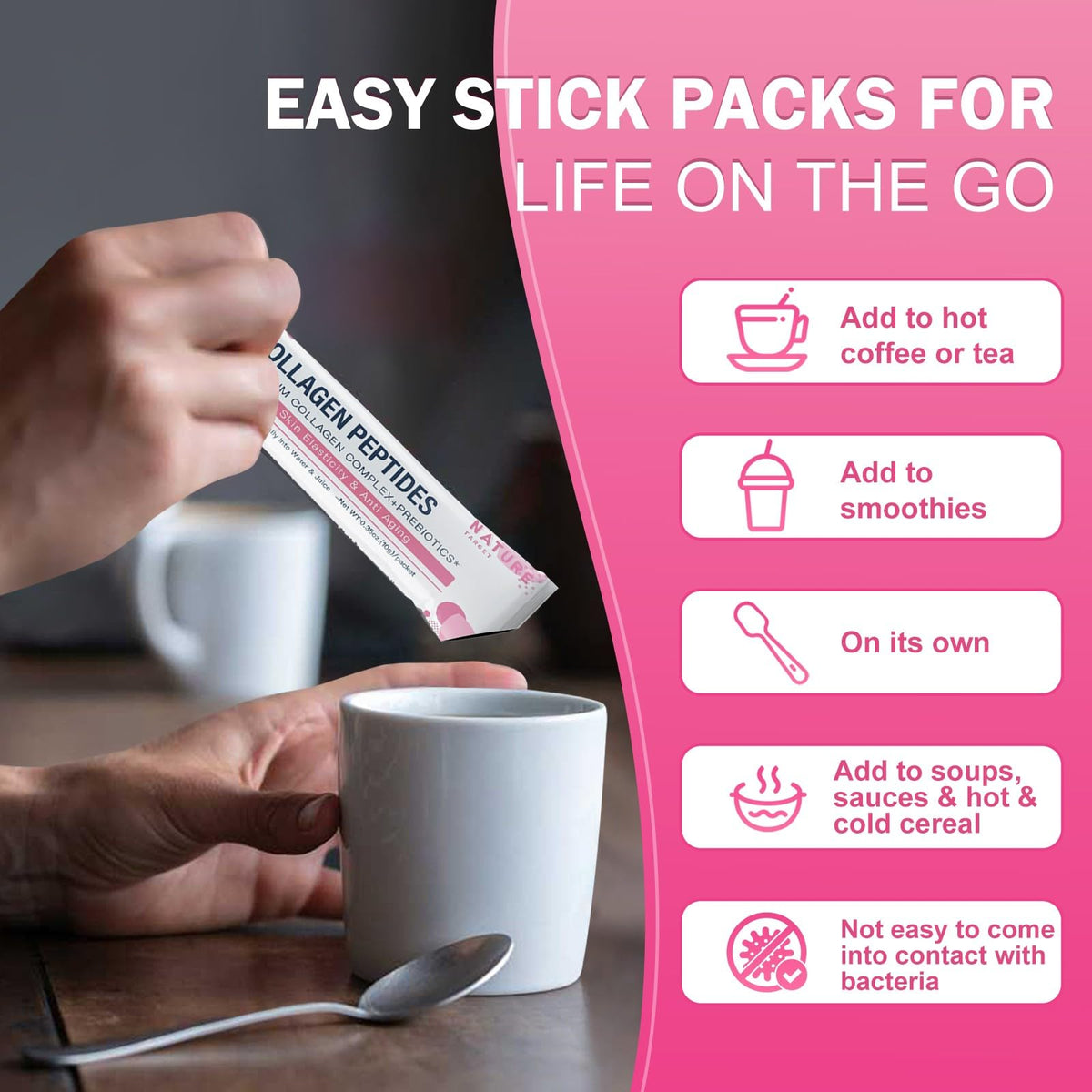 Multi Collagen Peptides Powder, 30 Stick Packs O34532