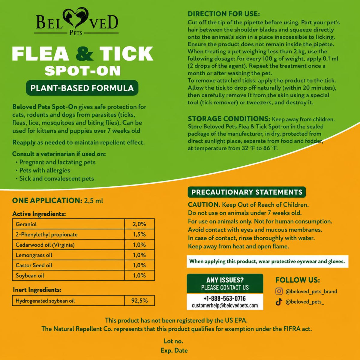 Flea & Tick Spot-On Drops for Dogs and Cats 3 Supply Pack L173