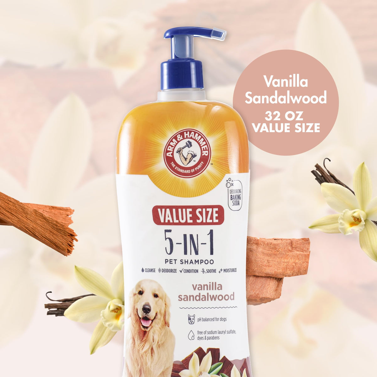 Vanilla Sandalwood Dog Shampoo 32 Fl Oz A4125