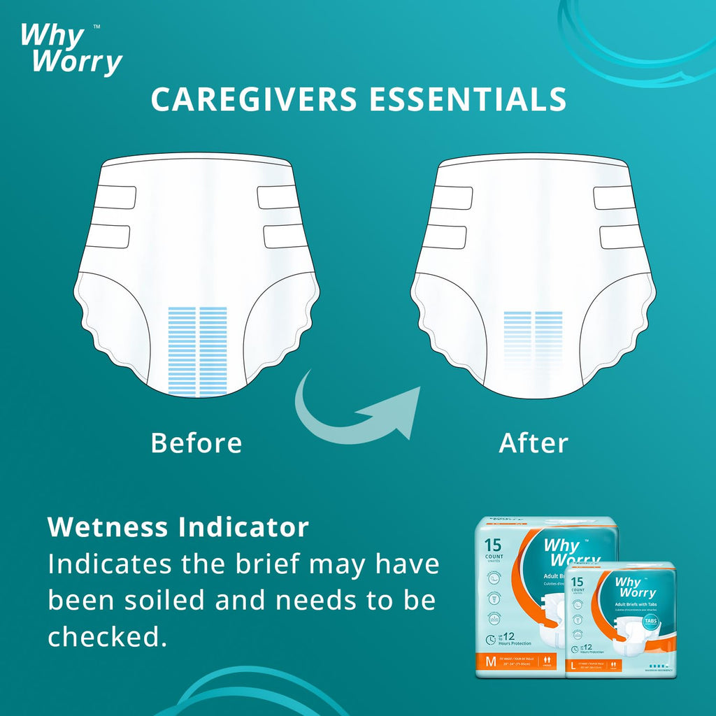 Small Adult Diapers with Tabs, 15 Count & Ultra Thick Bathing Wipes X903786