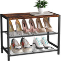 3-Tier Narrow Shoe Rack with Metal Shelves E6804
