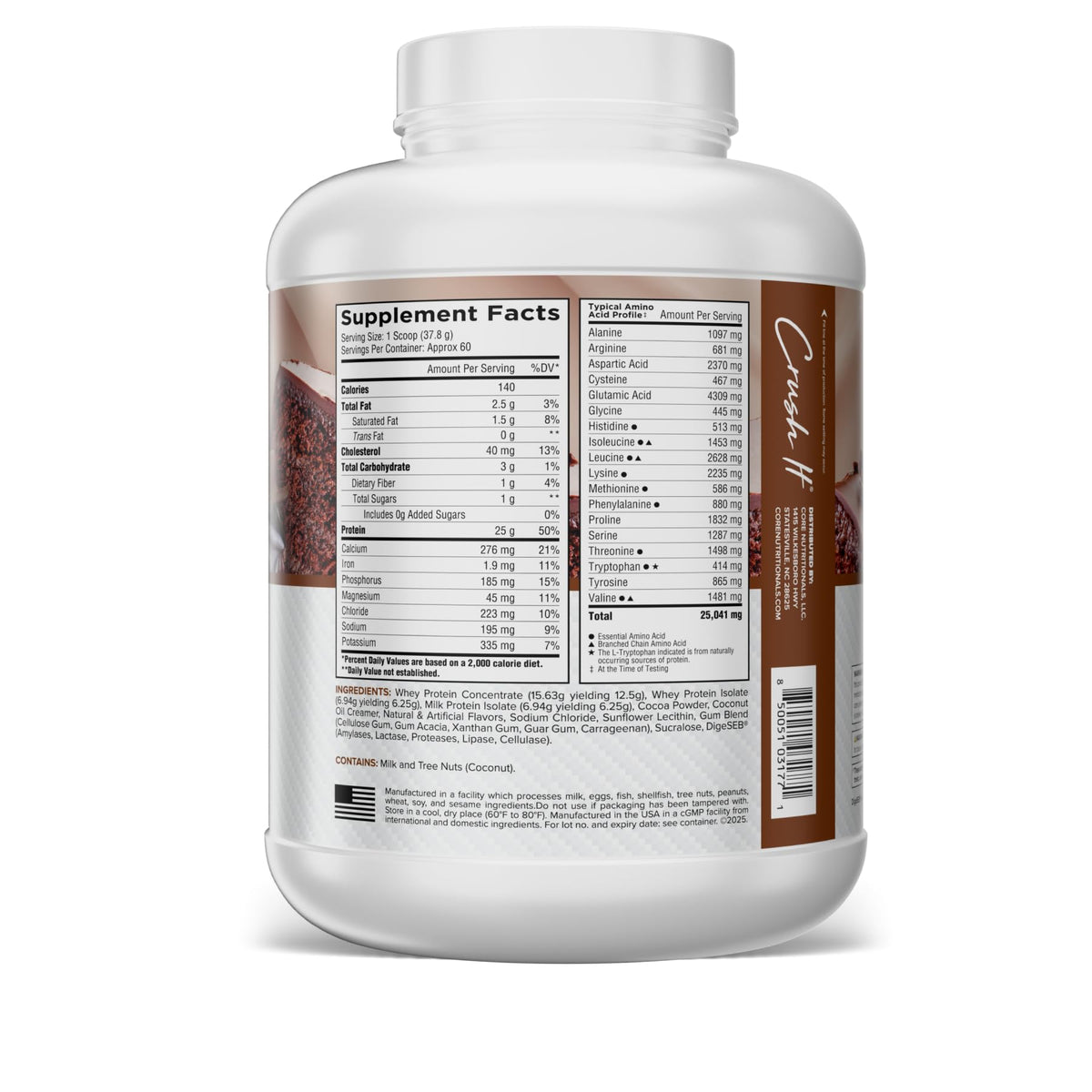Whey Protein Blend with MCTs & Digestive Enzymes 60 Servings E7159