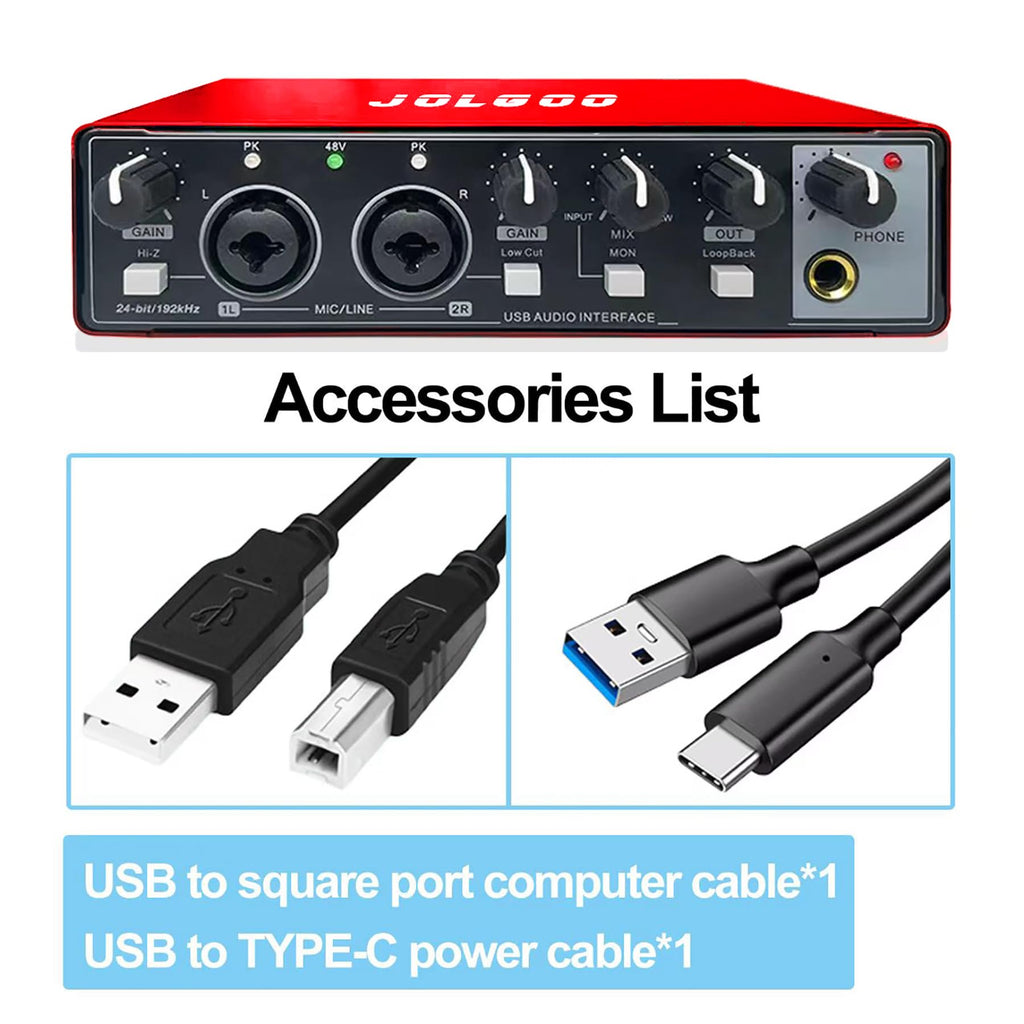 USB Audio Interface, Red 24-Bit/192kHz N63176