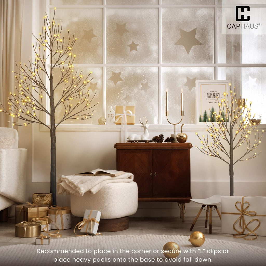 8FT Lighted Willow Twig Tree with 240 Warm White LED Lights W4419