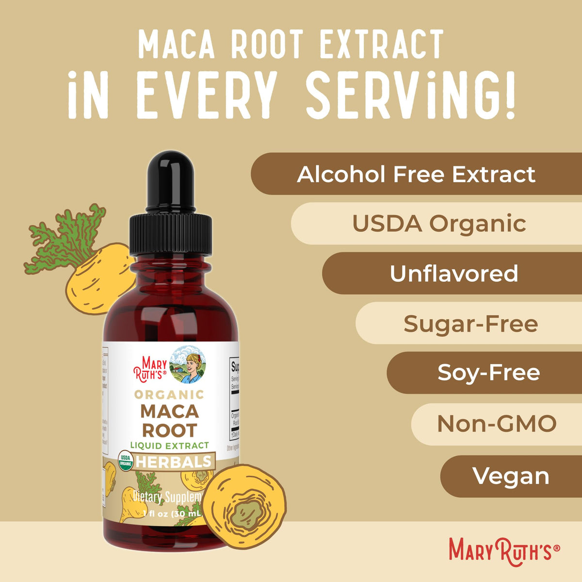USDA Organic Maca Root Liquid Drops T283