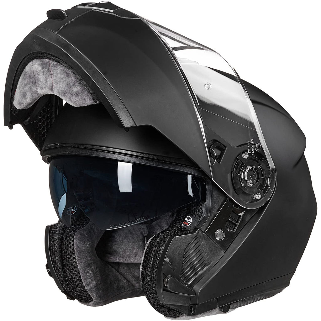 Matte Black Large Modular Full Face Motorcycle Helmet N6171