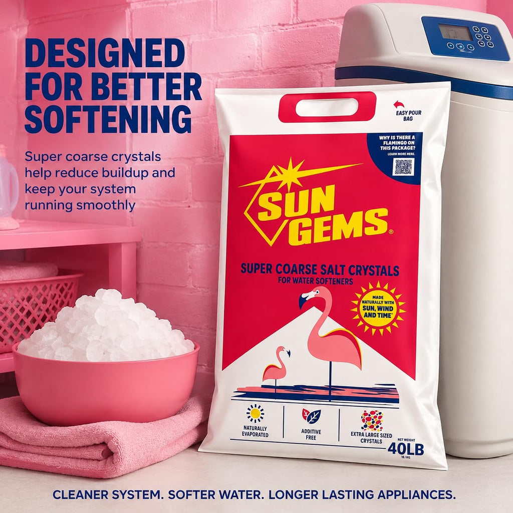 Super Coarse Water Softener Salt Crystals 40 lb N1708