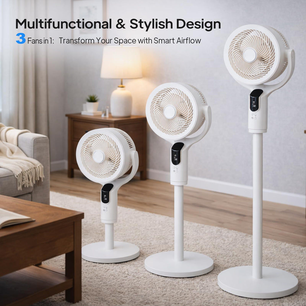 3-in-1 Oscillating Standing Fan with Adjustable Height R469
