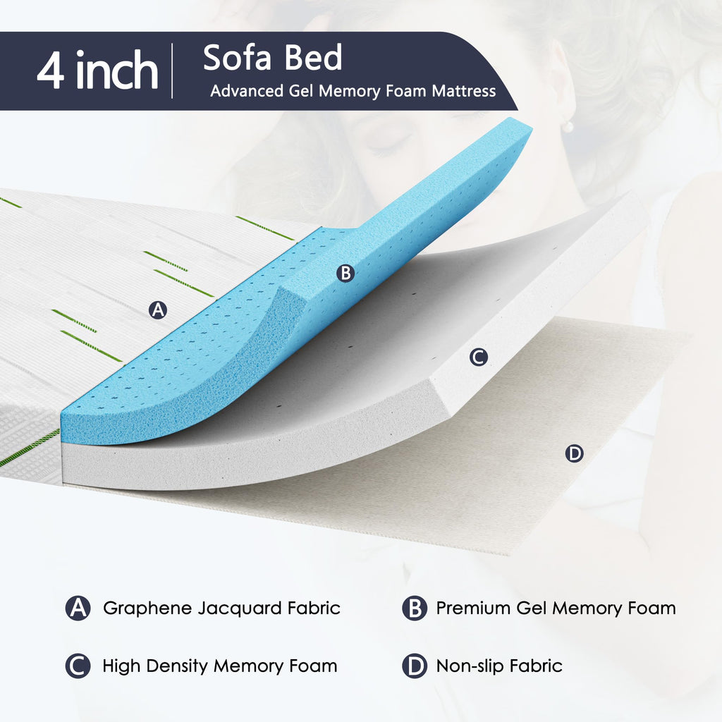 White Queen Sofa Bed Mattress Replacement H5785