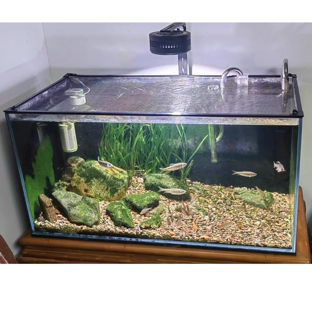 Magnetic Aquarium Lid Fish Tank Hood Cover Anti-Jumping Net O49898
