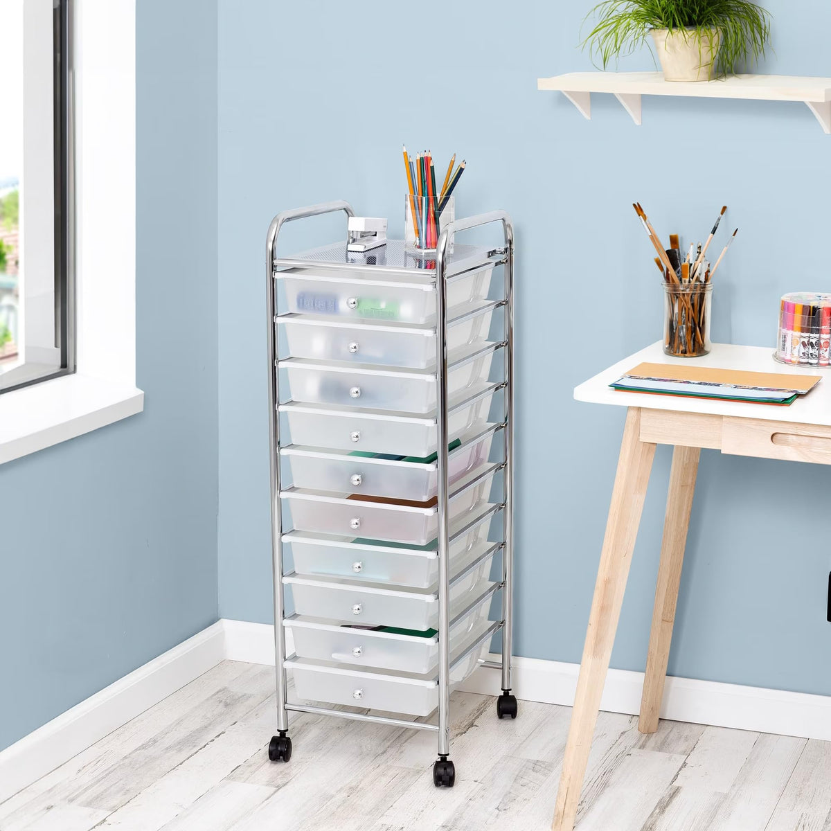 10 Drawer Rolling Craft Cart R945867