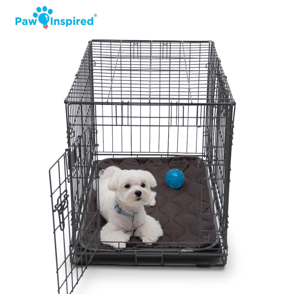 Washable Padded Crate Mats for Dogs Gray 29x18 Inch U9062