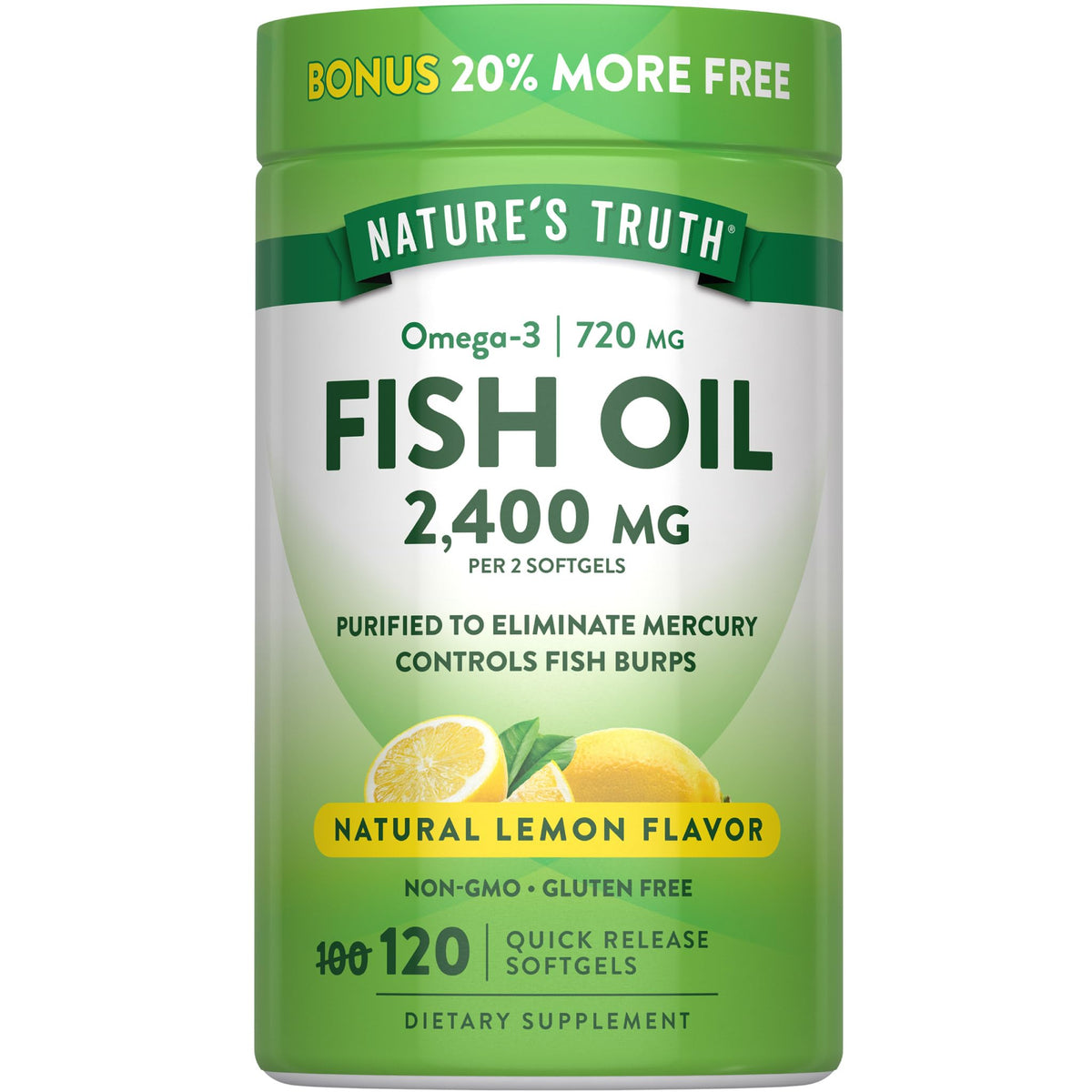 Fish Oil 2400mg 120 Softgels N879