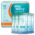 Small Adult Diapers with Tabs, 15 Count & Ultra Thick Bathing Wipes X903786