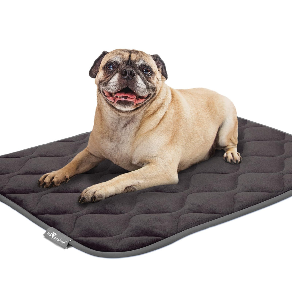 Washable Padded Crate Mats for Dogs Gray 29x18 Inch U9062