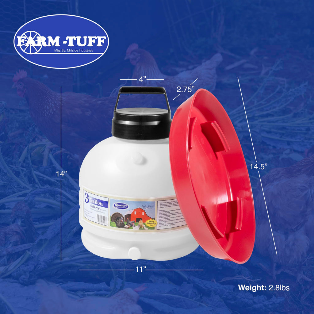 3 Gallon BPA-Free Plastic Hanging Chicken Waterer O5280