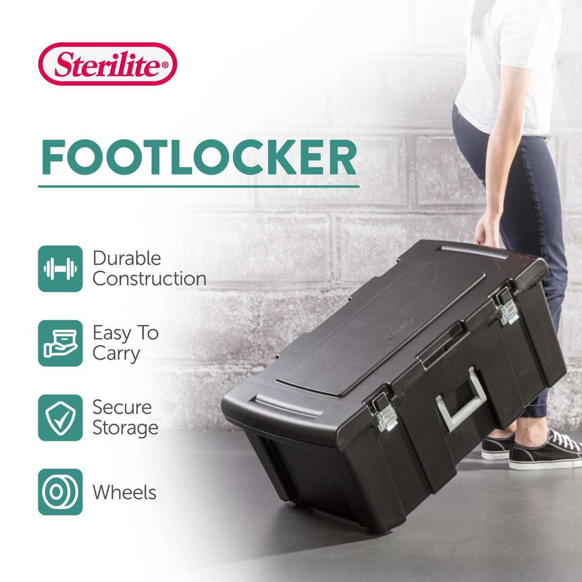 Wheeled Utility Storage Container with Lids, 6-Pack Y872254