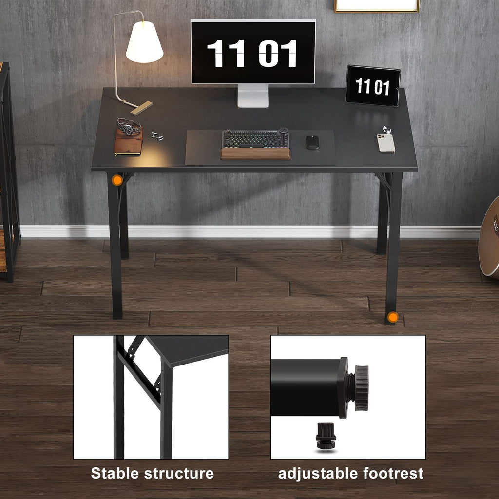 39.4 Inch Black Folding Computer Desk I5526