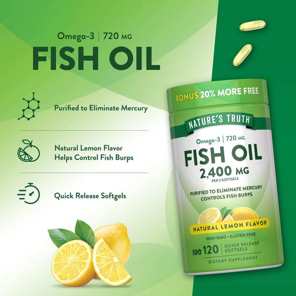 Fish Oil 2400mg 120 Softgels N879