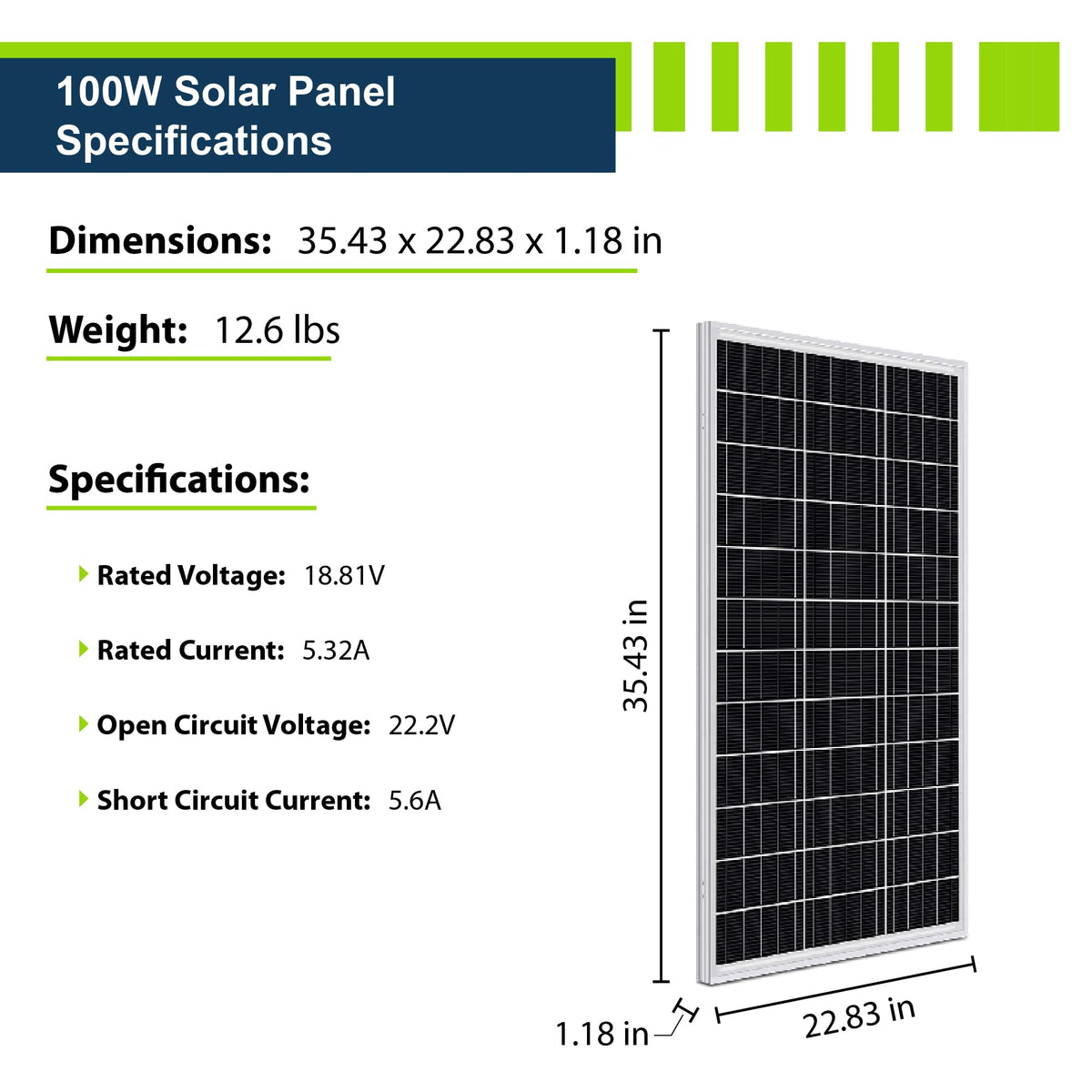 12V 100Ah LiFePO4 Solar Power Kit with 300W Mono Solar Panels G509