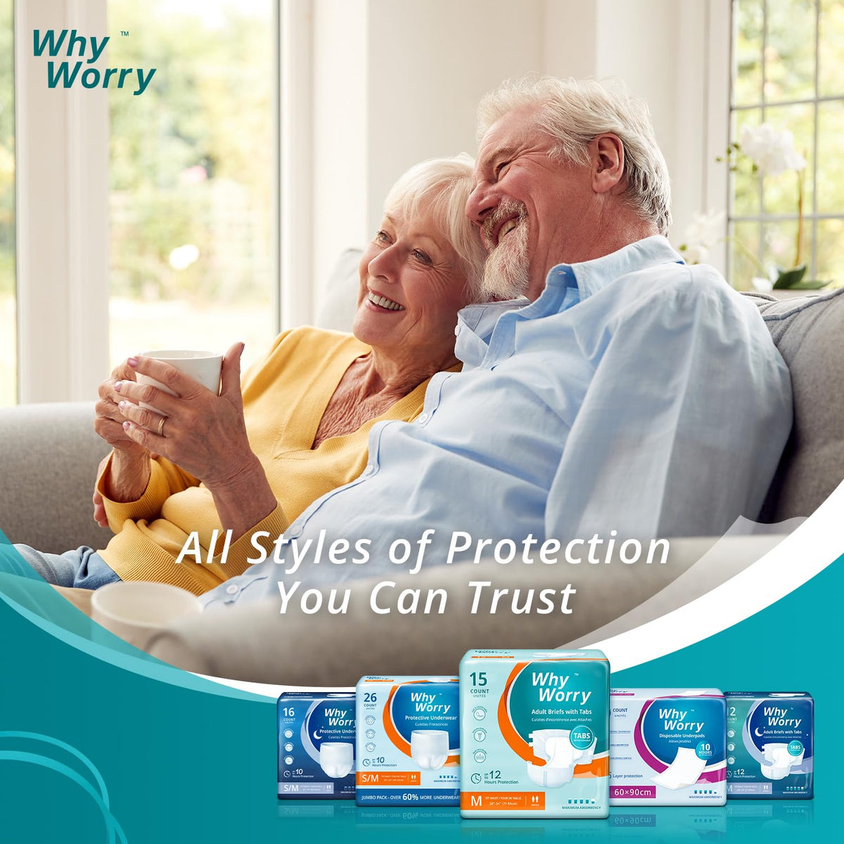 Small Adult Diapers with Tabs, 15 Count & Ultra Thick Bathing Wipes X903786