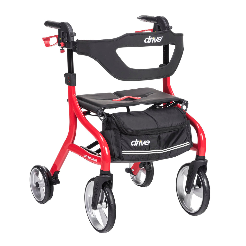 Red Standard Size Rollator Walker with Seat C67304