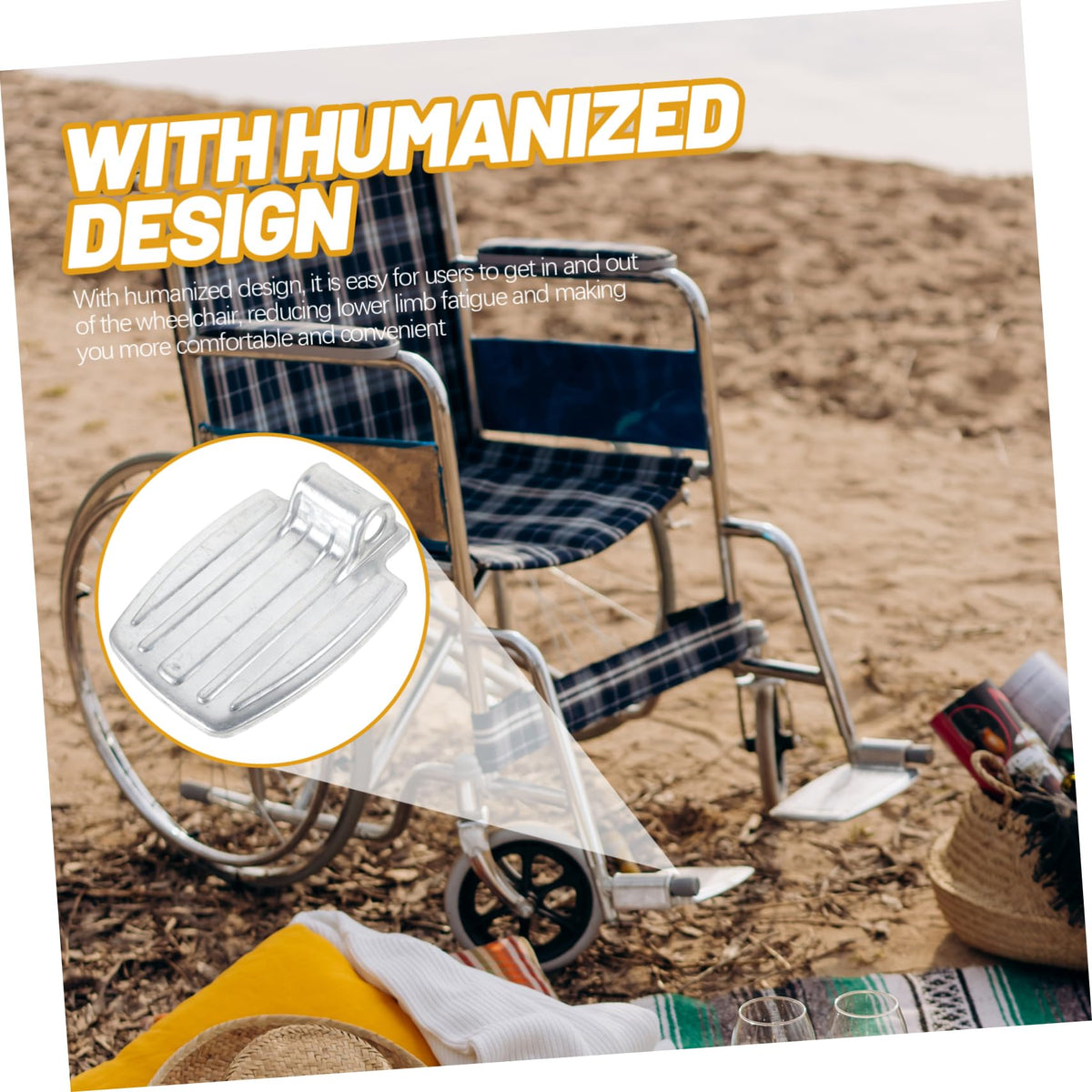 Heavy Duty Wheelchair Foot Rest Pad E829