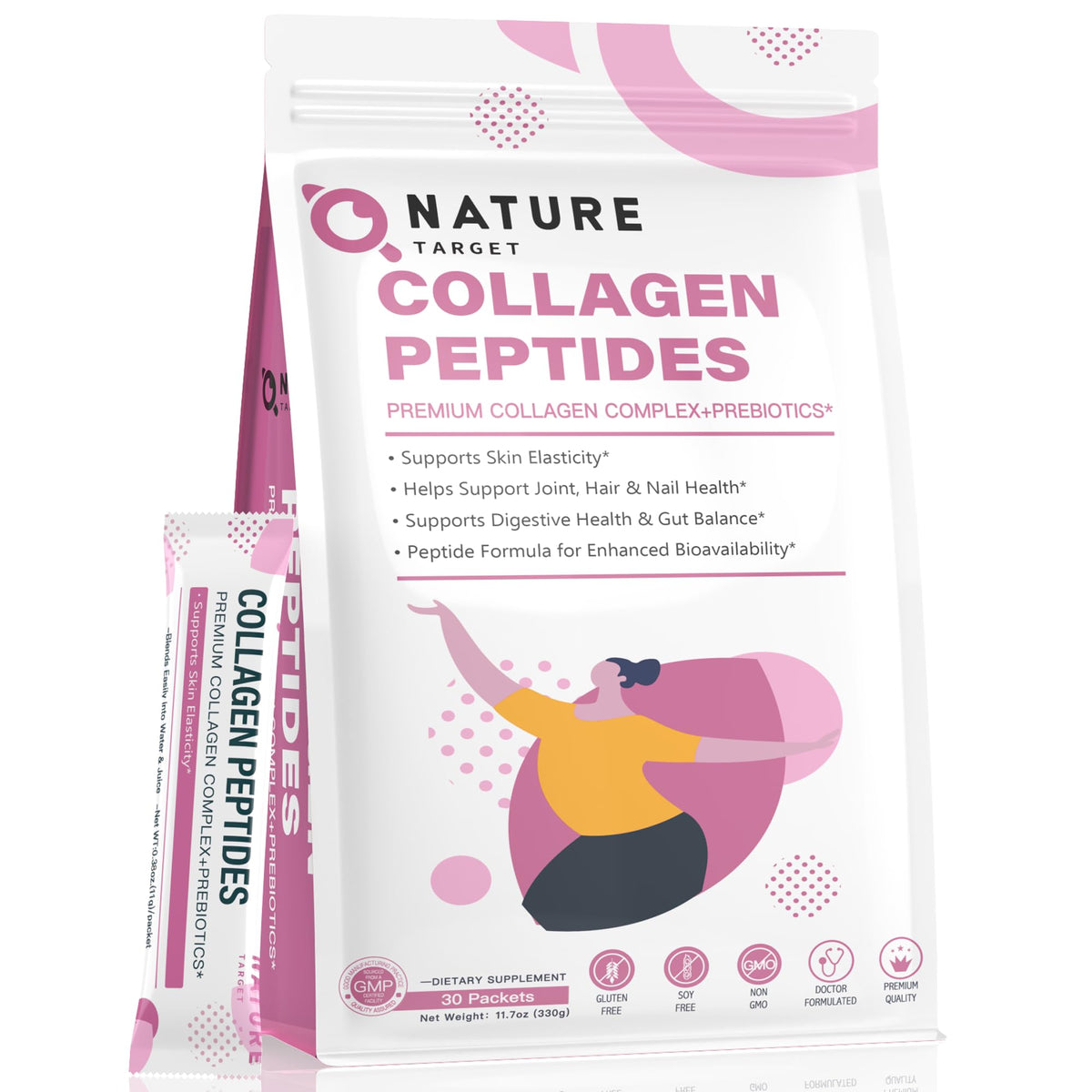 Multi Collagen Peptides Powder, 30 Stick Packs O34532