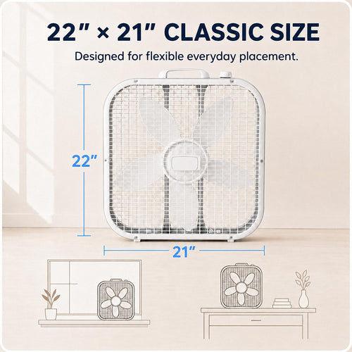 20 Inch 3-Speed White Box Fan X34701