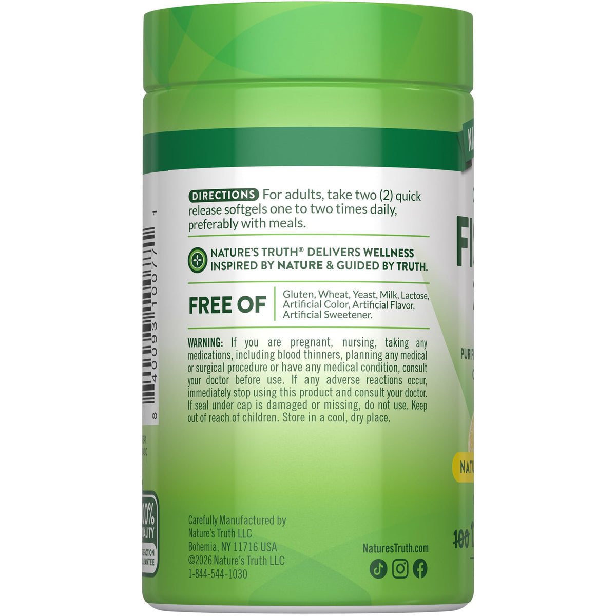 Fish Oil 2400mg 120 Softgels N879
