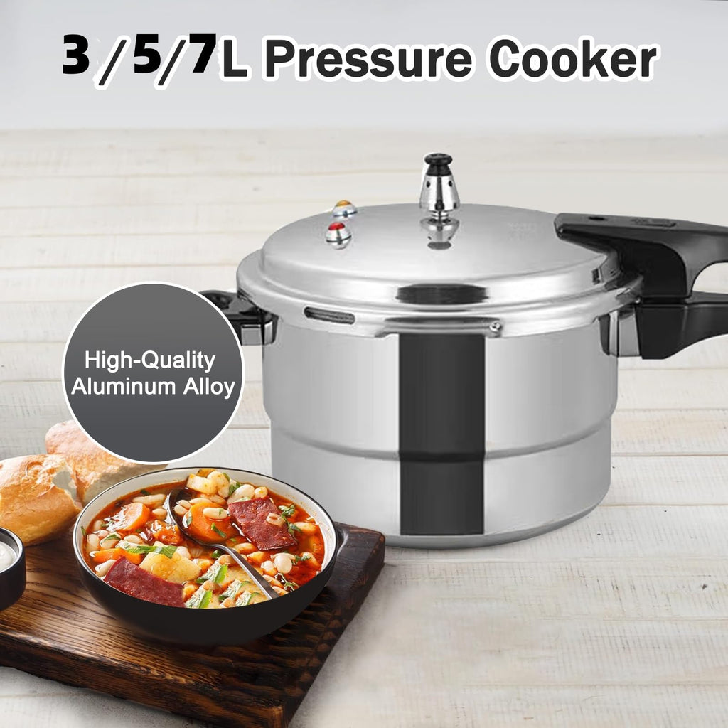 Non-Stick Aluminum Pressure Cooker with Steamed Layer K102100