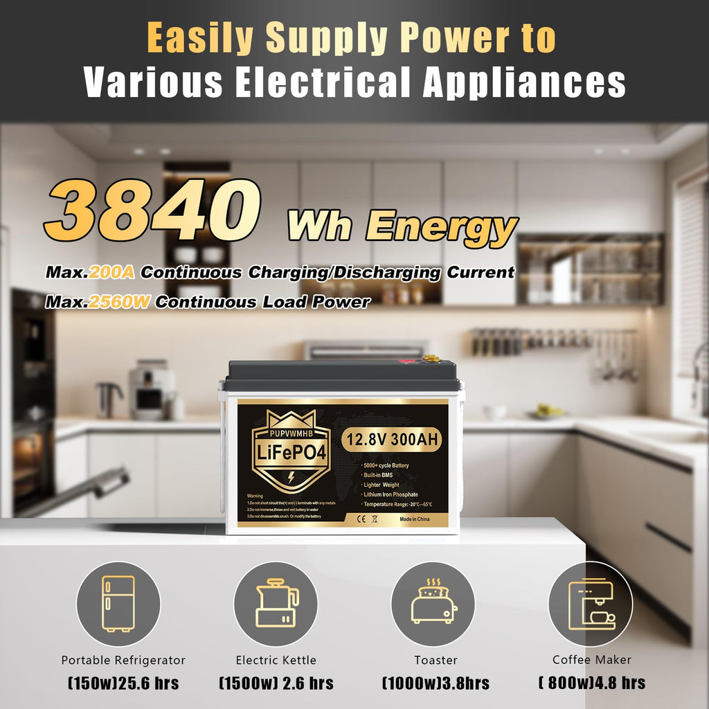 12V 300Ah Lithium LiFePO4 Battery I58222