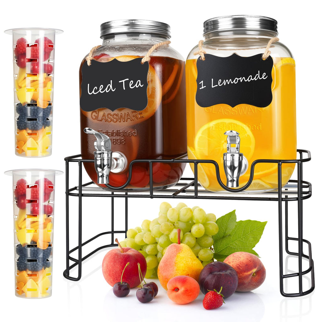 1 Gallon Glass Beverage Dispenser Jars V827
