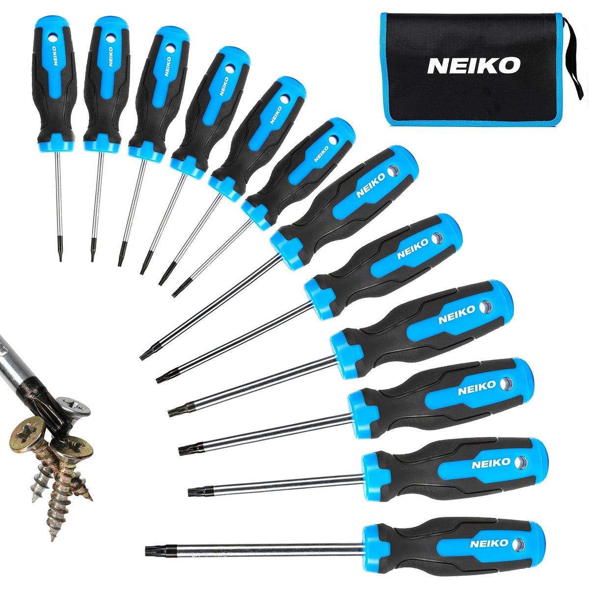 Magnetic Torx Screwdriver Set 12 Piece Chrome Vanadium Steel X35836