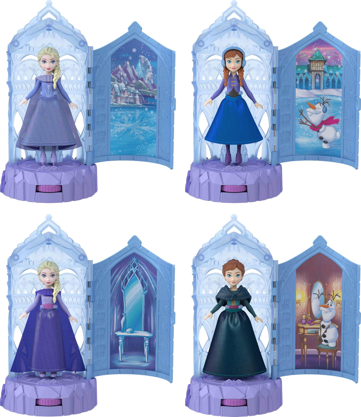 Small Dolls & Mini Castle Playsets with Spinning Doll Reveal M648