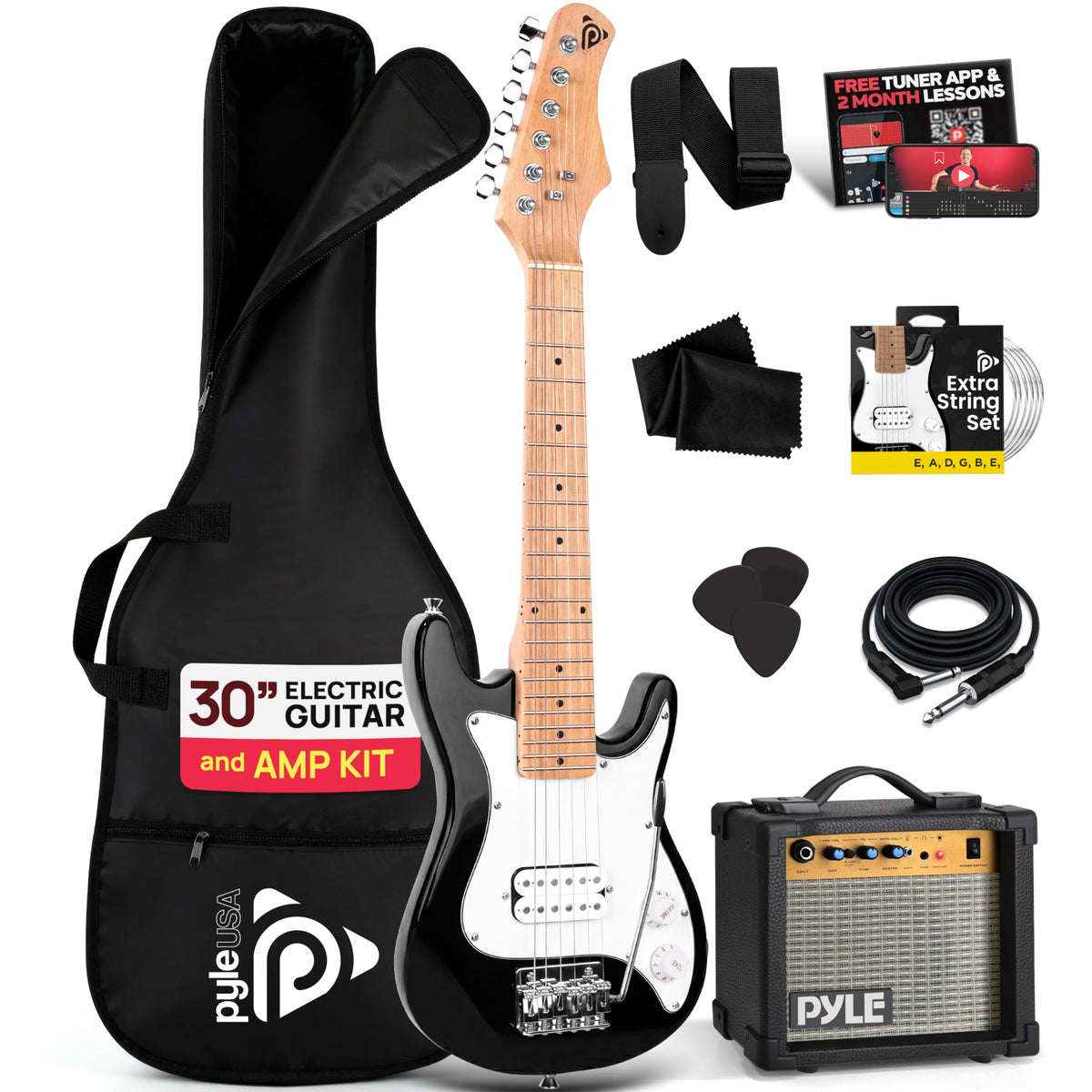 Kids Electric Guitar Starter Kit with Amplifier B94380