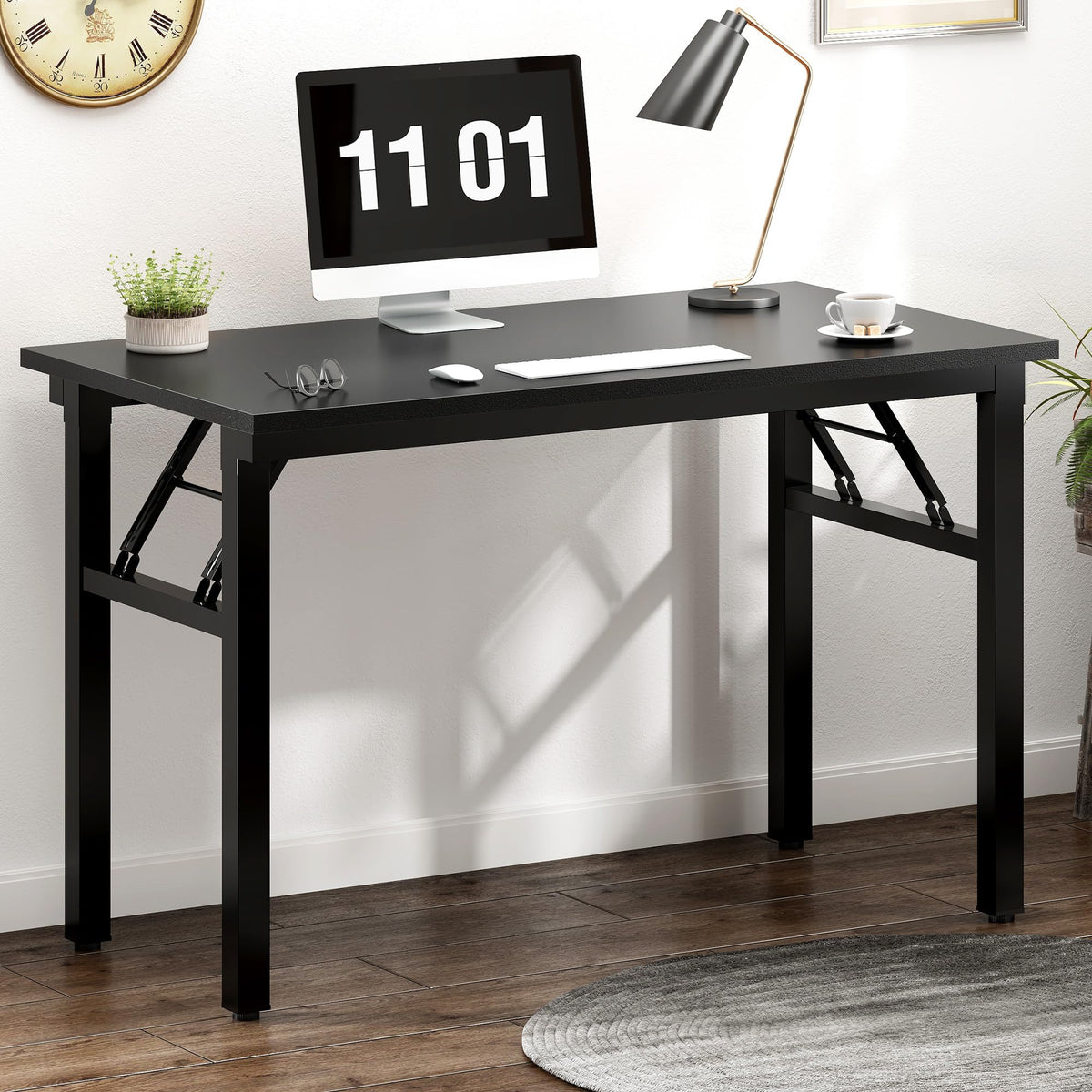 39.4 Inch Black Folding Computer Desk I5526