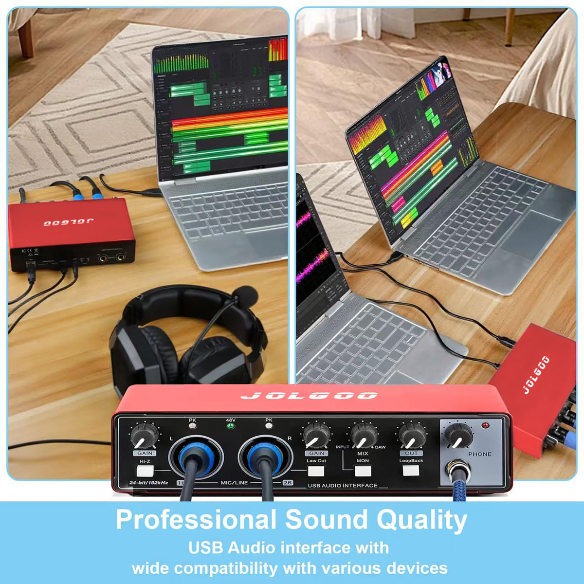 USB Audio Interface, Red 24-Bit/192kHz N63176