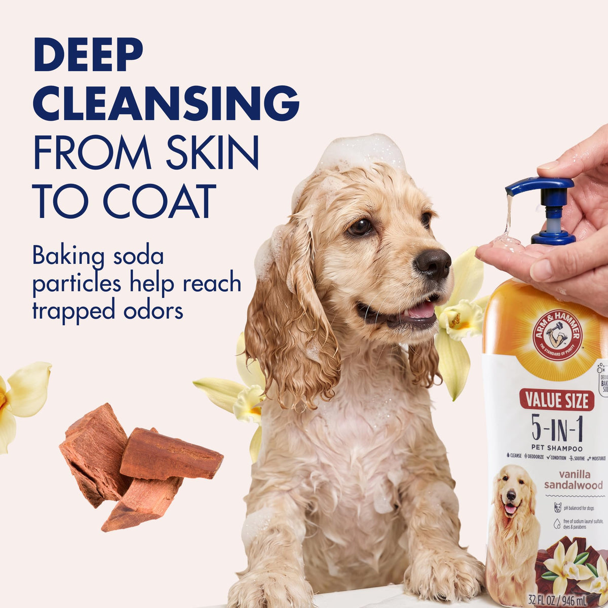 Vanilla Sandalwood Dog Shampoo 32 Fl Oz A4125