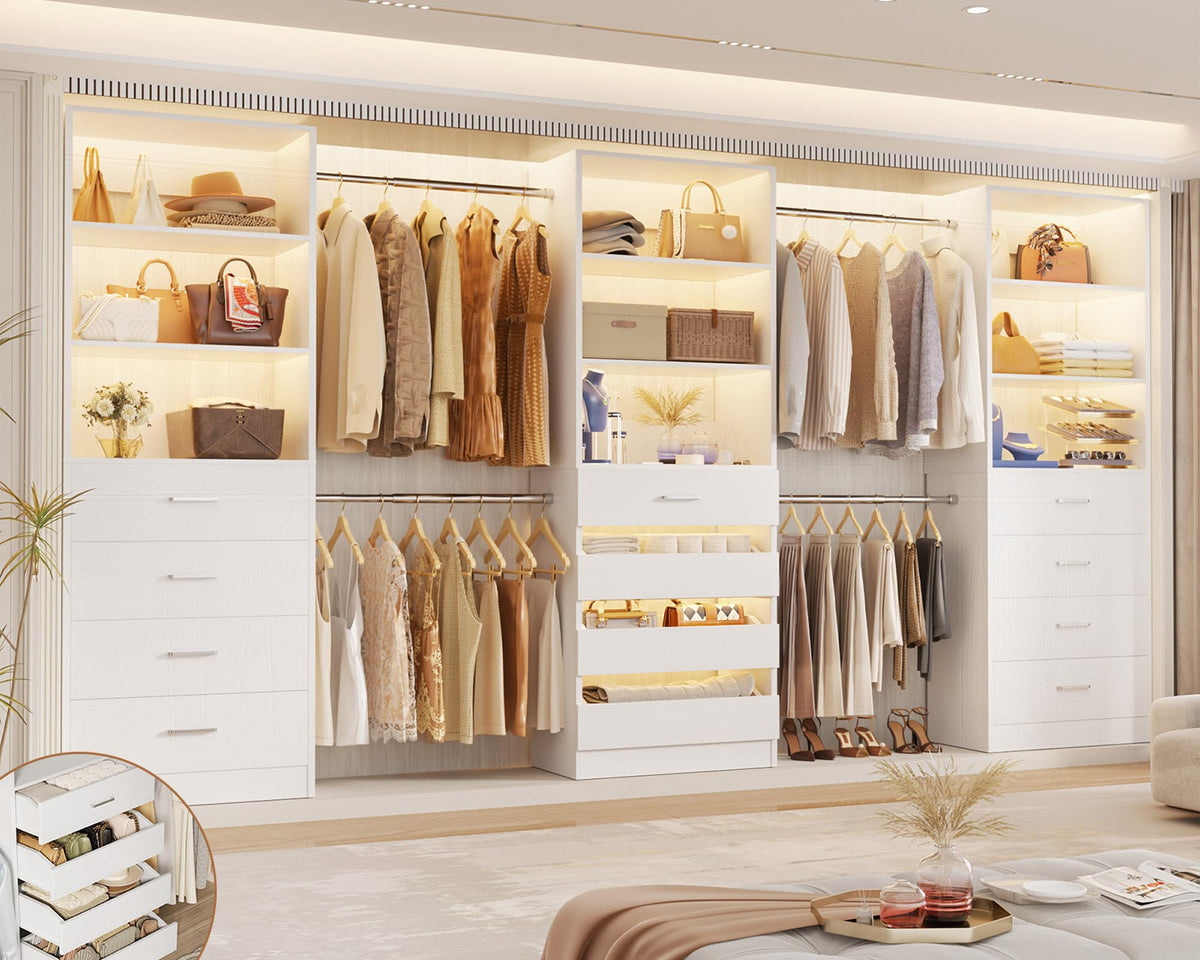 Wood Closet Organizer with 12 Drawers Y73755